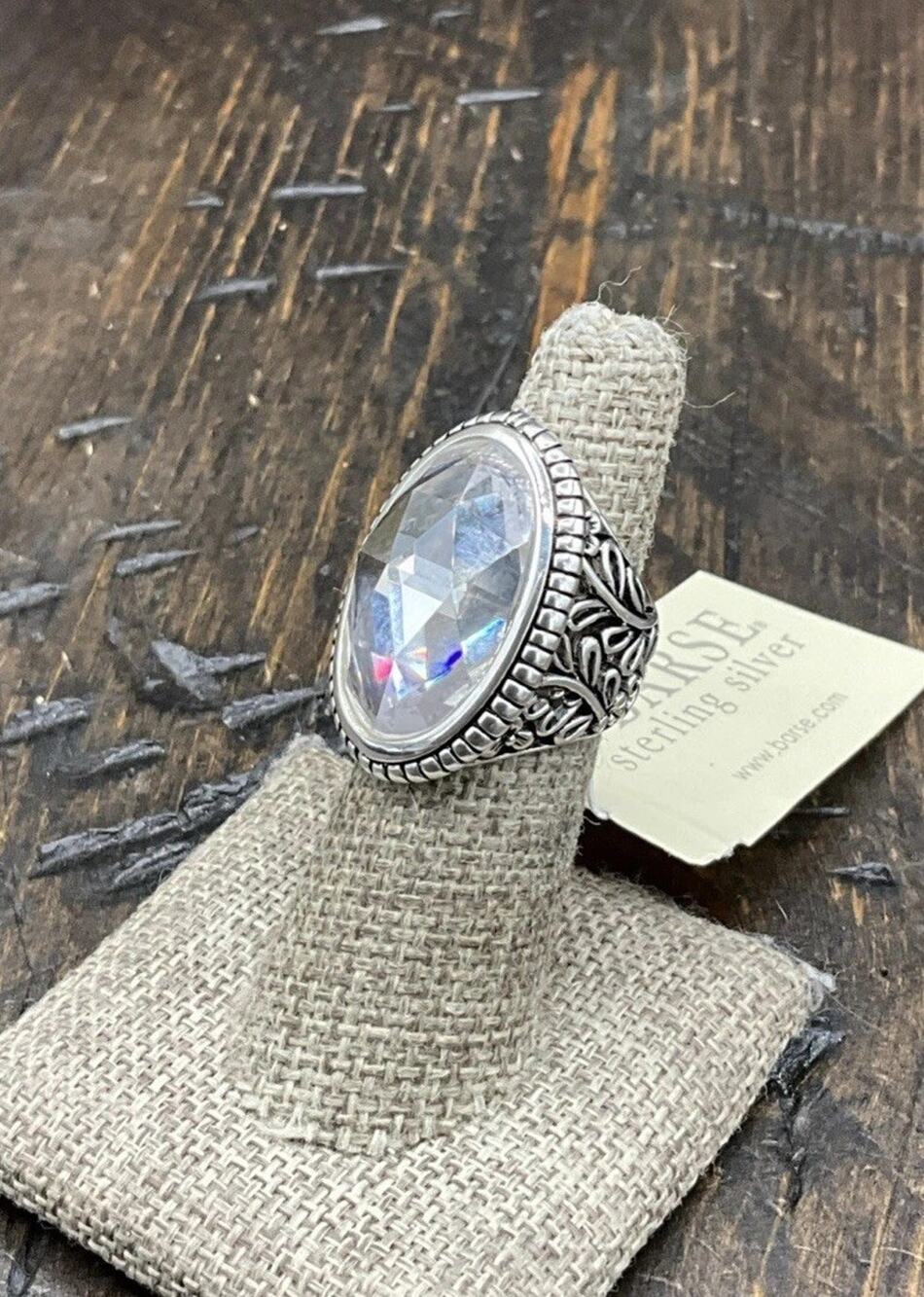 Barse Meadows Ring- Quartz Crystal- Sterling Silver- 6- NWT